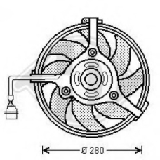 1025001 DIEDERICHS Вентилятор, охлаждение двигателя