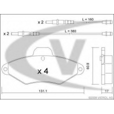 V22-0071 VEMO/VAICO Комплект тормозных колодок, дисковый тормоз