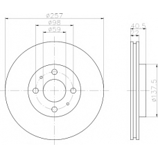 MDC1084 MINTEX Тормозной диск