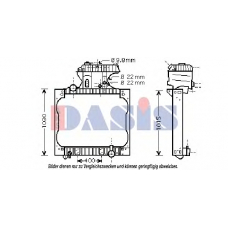 260015N AKS DASIS Радиатор, охлаждение двигателя