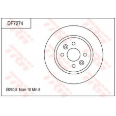 DF7274 TRW Тормозной диск