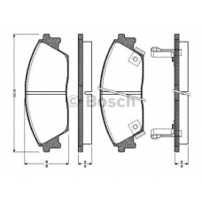 0 986 TB2 118 BOSCH Комплект тормозных колодок, дисковый тормоз