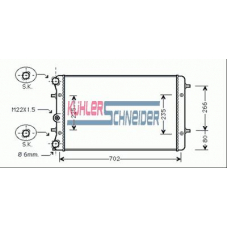 1300101 KUHLER SCHNEIDER Радиатор, охлаждение двигател