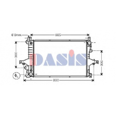 220016N AKS DASIS Радиатор, охлаждение двигателя