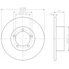 8DD 355 101-591 HELLA Тормозной диск