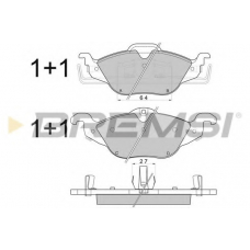 BP2810 BREMSI Комплект тормозных колодок, дисковый тормоз