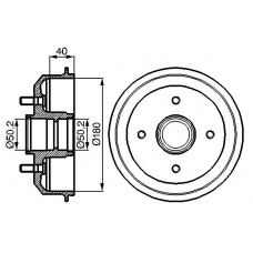 0 986 477 099 BOSCH Тормозной барабан