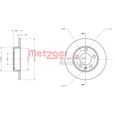 6110376 METZGER Тормозной диск