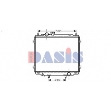 560043N AKS DASIS Радиатор, охлаждение двигателя