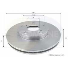 ADC01143V COMLINE Тормозной диск