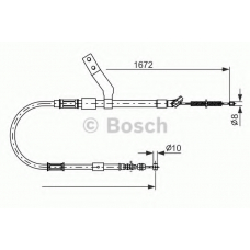 1 987 482 261 BOSCH Трос, стояночная тормозная система