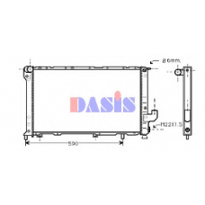 080770N AKS DASIS Радиатор, охлаждение двигателя