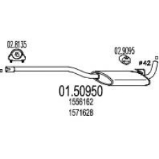 01.50950 MTS Средний глушитель выхлопных газов