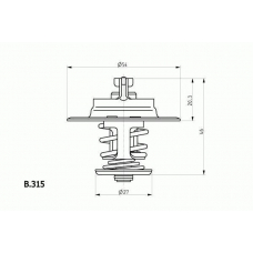 B.315.83 BEHR Термостат, охлаждающая жидкость
