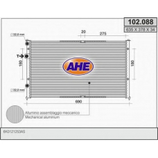 102.088 AHE Радиатор, охлаждение двигателя