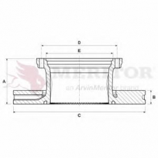 MBR9004 MERITOR Тормозной диск