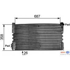 8FC 351 300-271 HELLA Конденсатор, кондиционер