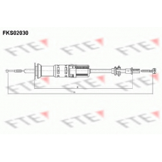 FKS02030 FTE Трос, управление сцеплением