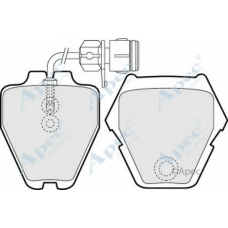 PAD1161 APEC Комплект тормозных колодок, дисковый тормоз