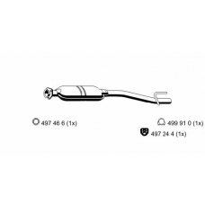 351065 ERNST Средний глушитель выхлопных газов