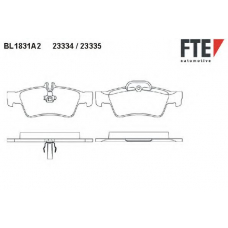BL1831A2 FTE Комплект тормозных колодок, дисковый тормоз