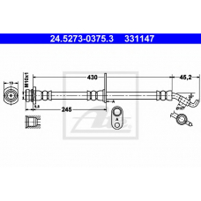 24.5273-0375.3 ATE Тормозной шланг