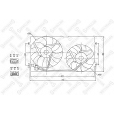 29-99007-SX STELLOX Вентилятор, охлаждение двигателя