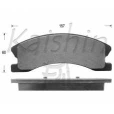 D10065 KAISHIN Комплект тормозных колодок, дисковый тормоз