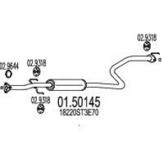01.50145 MTS Средний глушитель выхлопных газов