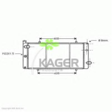 31-0839 KAGER Радиатор, охлаждение двигателя