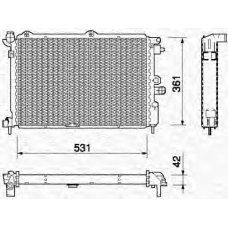 350213754000 MAGNETI MARELLI Радиатор, охлаждение двигателя