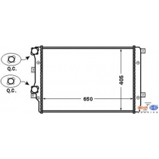 8MK 376 726-701 HELLA Радиатор, охлаждение двигателя