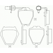 P 85 067 BREMBO Комплект тормозных колодок, дисковый тормоз