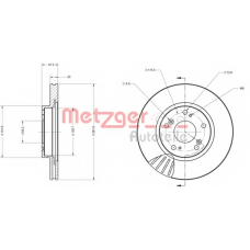 6110599 METZGER Тормозной диск