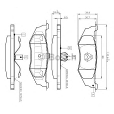 0 986 TB2 708 BOSCH Комплект тормозных колодок, дисковый тормоз