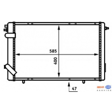 8MK 376 706-501 HELLA Радиатор, охлаждение двигателя