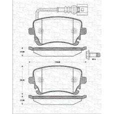 363702161278 MAGNETI MARELLI Комплект тормозных колодок, дисковый тормоз