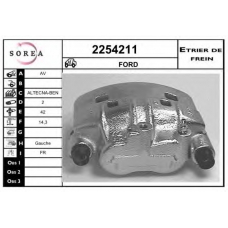 2254211 EAI Тормозной суппорт