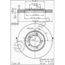 09.3021.10 BREMBO Тормозной диск