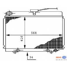 8MK 376 710-521 HELLA Радиатор, охлаждение двигателя