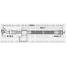 BBH7037 BORG & BECK Тормозной шланг