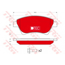 GDB1552DTE TRW Комплект тормозных колодок, дисковый тормоз