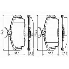 0 986 495 070 BOSCH Комплект тормозных колодок, дисковый тормоз