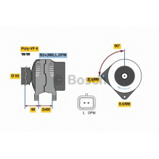 0 986 080 400 BOSCH Генератор