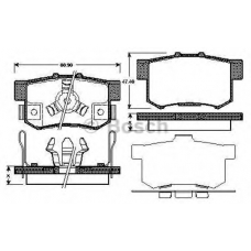 0 986 TB2 985 BOSCH Комплект тормозных колодок, дисковый тормоз