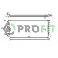 PR 9538A1 PROFIT Радиатор, охлаждение двигателя