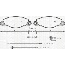 8110 28012 TRIDON Brake pads - front