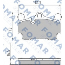 FO 862181 FOMAR ROULUNDS Комплект тормозных колодок, дисковый тормоз
