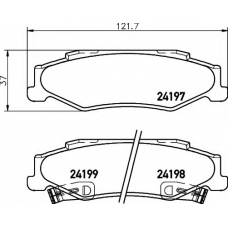 8DB 355 013-191 HELLA Комплект тормозных колодок, дисковый тормоз