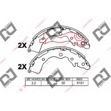 BS1212 DJ PARTS Комплект тормозных колодок